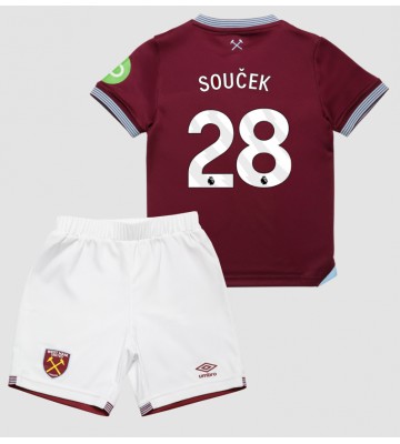 West Ham United Tomas Soucek #28 Prima Maglia Bambino 2025-26 Manica Corta (+ Pantaloni corti)
